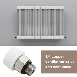 Be In Your Mind Pack of 2 1/4 Inch Automatic Bleed Valve Copper Bleed Valves Drain Valve for Automatic Air Release in Exhaust Connections and Radiators