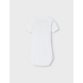 NAME IT Unisex Nbnbody 3P SS Solid White 4 Noos (Pack of 3), bright white