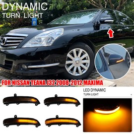 Dynamic LED Sequential Side Mirror Turn Signal Light Blinker Indicator for Nissan Teana Maxima J32 2008 2009 2010 2011 2012 2013 2014 2015 2016 2017 2018 2019