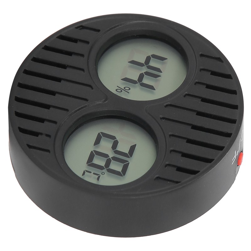 Round Hygrometer Thermometer ℃/℉ Digital Display High Accuracy Cigar Box