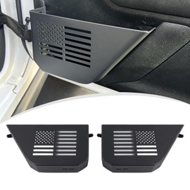 ADTOPI JK Rear Door Storage Organizer Metal Door Side Insert Storage Box Container Compatible with Jeep Wrangler JK JKU 2007-2018 Door Stainless Steel 2PCS