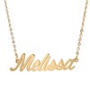 AOLO Gold Plated Dainty Melissa Pendant Necklace Name Melissa
