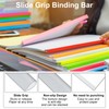 PATIKIL 30Pcs Binding Bars, 8mm Binding Bars Slide Grip 50