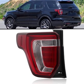 JSKAPA Tail Light Assembly Compatible with 2016-2019 Ford Explorer Rear Brake Lamp Left Driver Side