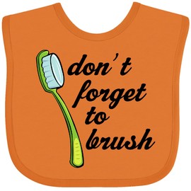 inktastic Dentist Toothbrush Dental Hygienist Baby Bib Orange 3d76