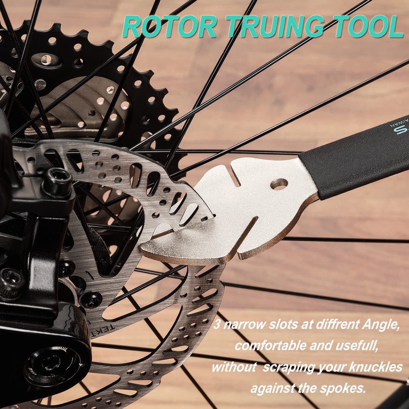cyclists 2-in-1 Brake Disc Straightening Tool Under Hydraulic Piston Press