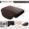 Hbxdeco Car Armrest Cushion, 12.2"×8.3" Leather Auto Memory Foam Center