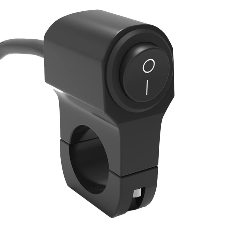 Baceyong Headlight Kill Switch, Motorcycle Ignition Switch Black ABS Headlight