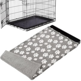 BALAPET Washable Dog Crate Pan Cover, Soft Plush Velvet Liner for Dog Crate Tray Fitted Cover for Pet Crate Pan 36 x 23 Inch,Reusable Pan Cover Only(36.2x23.6in)