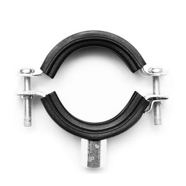 1 1/4" (38mm - 43mm) Rubber Lined Munsen Rings Pipe Clamps Pipe Hanger Anti Vibration Clamp, Bracket - (Pack of 2)