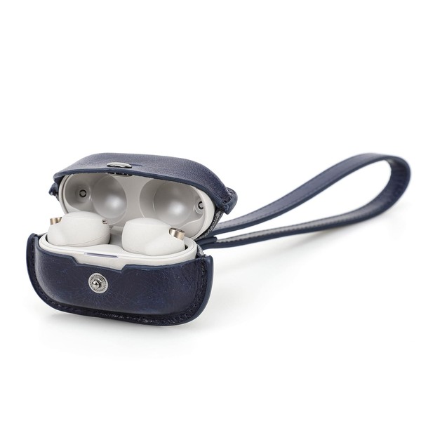 CONTACT'S FAMILY Protective Case for Sony WF-1000xm4, Portable Genuine Leather