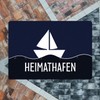 trendaffe Heimathafen Ship Doormat with Sea Motif