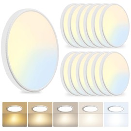 7.5inch led flush mount ceiling light (White, 12 Pack)