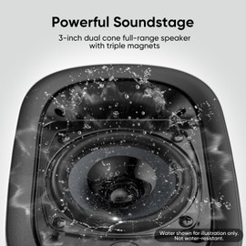 Saiyin Powered Bluetooth Bookshelf Speakers for Record Player, 40W Stereo Sound Speakers with 3-Inch Woofer, Dual-Curved Horn Bass Reflex Port and Optical/AUX/TV-ARC for Turntable/PC/TV, Pair