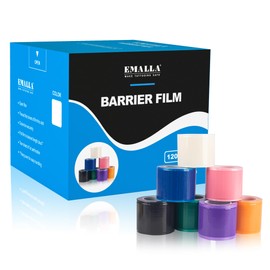 Barrier Film - Emalla Pink Dental Barrier Film Roll 1200 Sheets Dental Film Barrier Tape 4'' x 6'' Thick Disposable Protective PE Film with Dispenser Box for Dental Tattoo Makeup Microblading Supplies