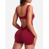 YEOREO One Piece Workout Jumpsuits for Women Backless Tummy Control