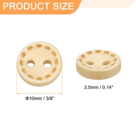 HARFINGTON 30pcs 32L Wooden Sewing Button 4/5"(20mm) 2 Holes Wood Round Craft Replacement Buttons for Sewing Clothing Pillow DIY Crafts Decoration, Natural Wood