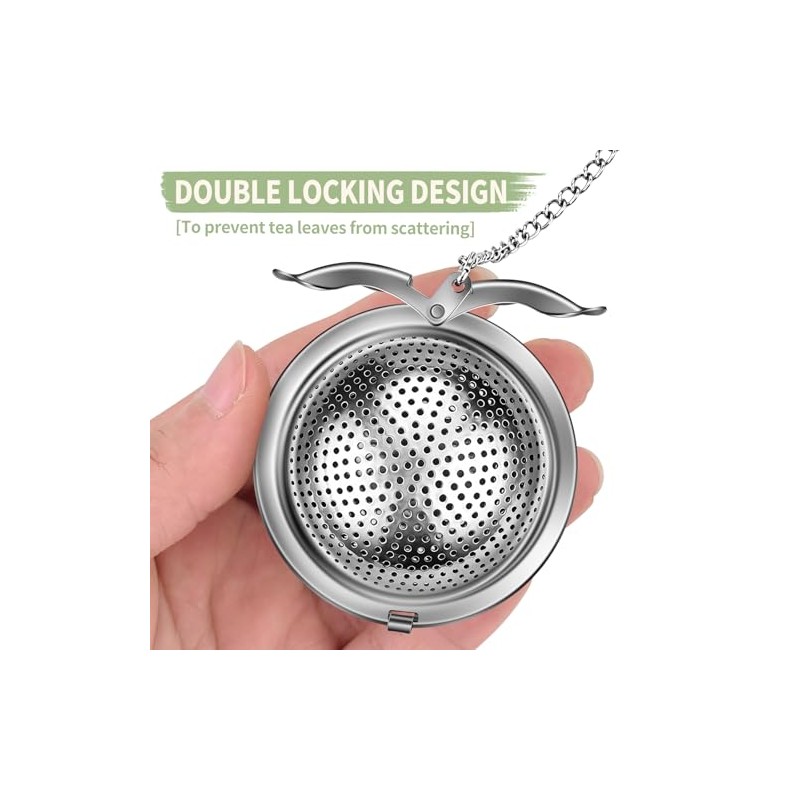2Pack 304 Stainless Steel Tea Strainers for Loose Tea Infuser