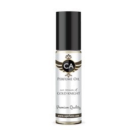 CA Perfume Impression of Gold Knight for Men Perfume Oil Amber Woody Scent Long Lasting Cologne for Men Travel Size TSA Ready Mini Parfum Body Oil Roll-on 0.33 Fl Oz 10ml