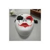 Máscara de Demonio Blanca para Halloween con Detalles Rojos