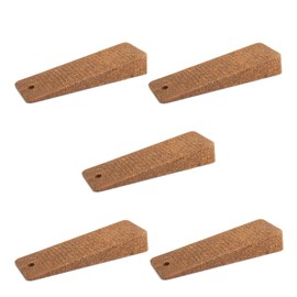5 x Sossai® Door Wedge | TSK95 | Door Stopper (5 Pieces) Made of Hard Rubber | Colour: Cork