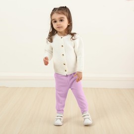 DREAM BUS 5 Pack Baby Girl Pants Toddler Girls Sweatpants Newborn Solid Jogger Pants Fall Baby Girl Waffles Leggings