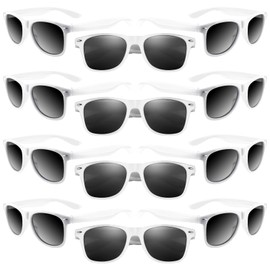 Morcheiong 12 Pack Party Sunglasses in Bulk for Birthday Summer Party Goody Bag Fillers Favors (White)