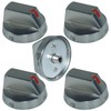 NICHEFLAG 5 Pack DG64-00473B Top Burner Control Dial Knob, Gas