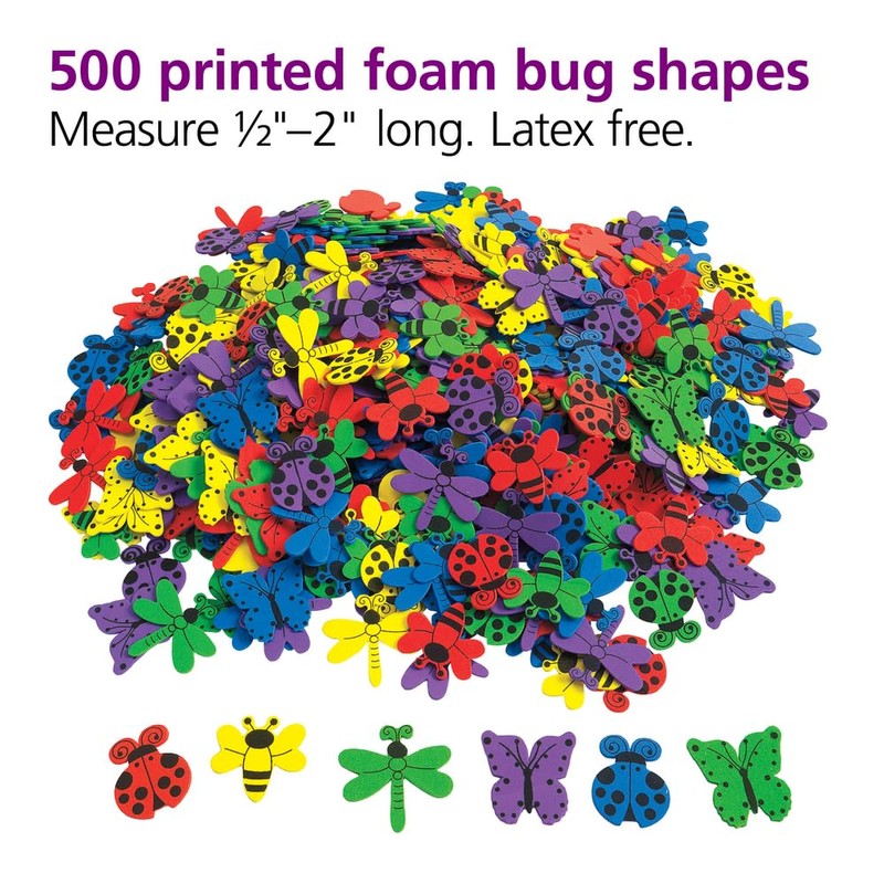 Colorations BFS Bug Foam Shapes (Pack of 500)