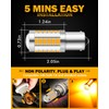 Auxbeam 1156 Turn Signal Bulbs, Super Bright Amber Yellow P21W