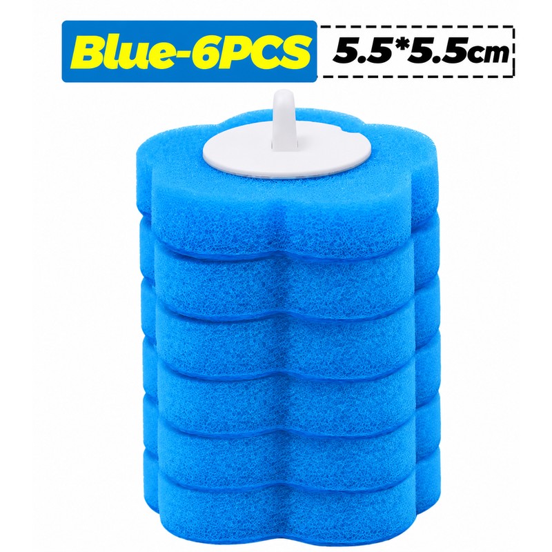 Disposable Toilet Brush Replacement Heads for Bathroom Cleaning – Foam