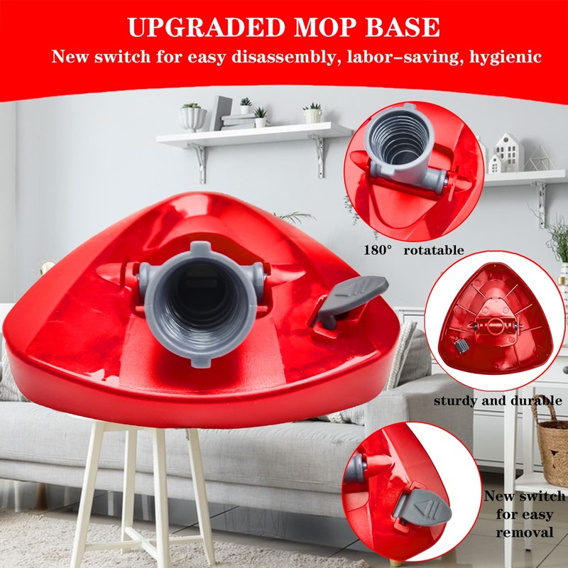 Upgraded Spin Mop Base Replacement Head Compatible with O-Cedar RinseClean