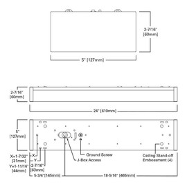 Metalux 2WP1540R Integrated LED Wrap Light, 2 ft, White
