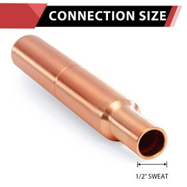 2-Pack EFIELD MH-260 1/2-Inch Straight Male Sweat Copper Water Hammer Arrestor For Potable Water, Plumbing Application