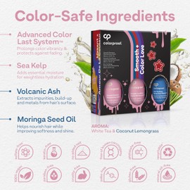ColorProof Smooth Gift Set — Smooth Shampoo and Conditioner (8.5 Fl. Oz.) with Pre-Tox Spray (6.7 Fl. Oz.) — Color Safe Shampoo and Conditioner Set for Frizz-Prone, Color-Treated Hair
