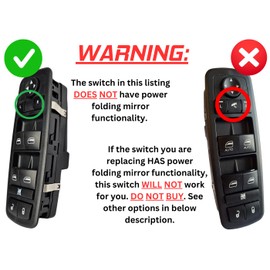 SWITCHDOCTOR SWITCHDOCTOR Window Master Switch for 2008-2020 Dodge Grand Caravan and 2008-2016 Chrysler Town & Country Pin Check Required Before Purchase (4602535AG, 68298871AA, Van)