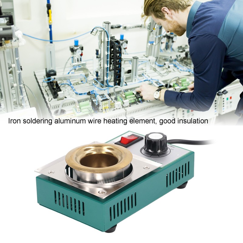 150W Round Solder Pot Stainless Steel Ti Plating Electronic Soldering