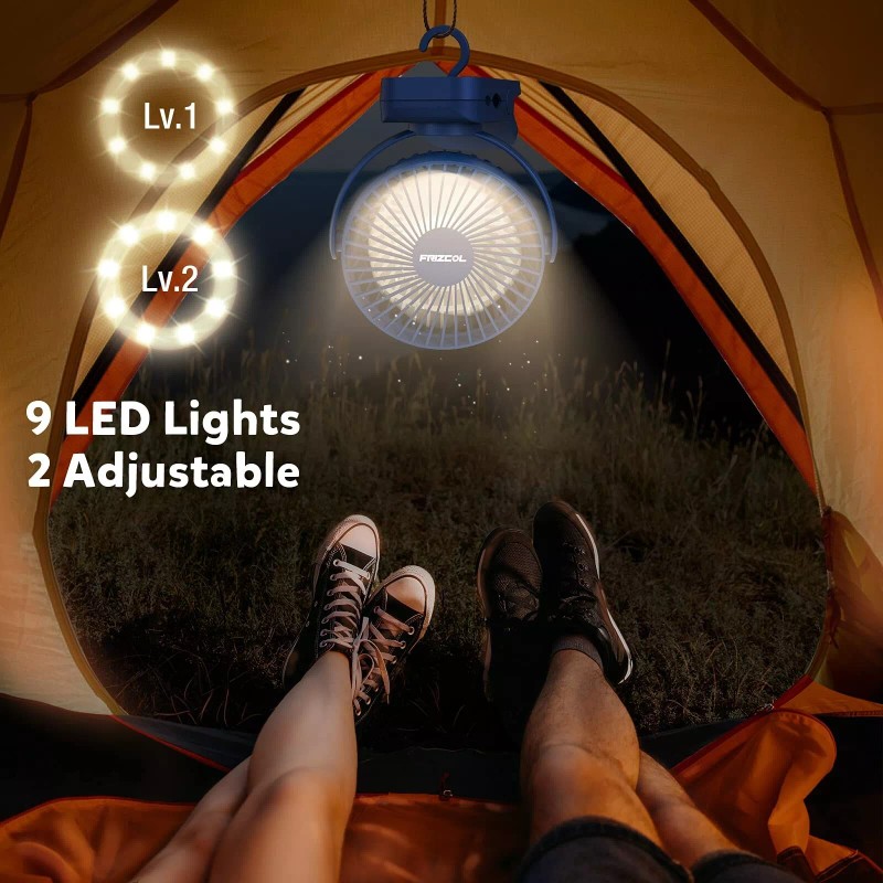 FRIZCOL Clip on Fan 65 Hours Portable Desk Fan Rechargeable