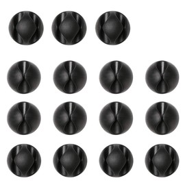 15pcs Data Cable Holder, Made of Organic Silicon Material Desktop Cord Holder, Charging Cord Cable Management for Home, Office, Car and Desk, Black