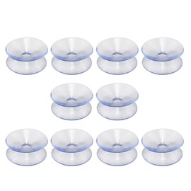 10Pcs Double Sided Suction Cups,Non-Slip Silicone Suction Cups for Glass Table Top,Clear Glass Table Suction Pads for Tabletop,Windshield,Mirror,Window