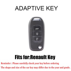 HIBEYO TPU Fliping Key Fob Cover for Renault Kadjar Captur Megane Sandero Stepway Logan Clio 5 Arkana Accessories Key Shell Cover Protector Key Case Holder-Purple