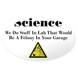CafePress Science Oval Car Bumper Sticker