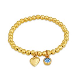Hurley Burley Gold Plated Birthstone Charm Ball Bracelet