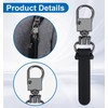 9Pcs Black Detachable Leather Zipper Pull, No-Tool Replacement Zipper Tab