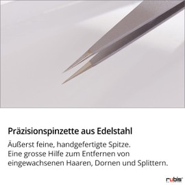 Rubis Pointer Gold Splitting Tweezers Pointer for Ingrown Hair and Splinters