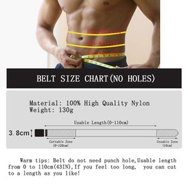 SUMEIKE Lightweight Adjustable Nylon Belt for Men Plastic Buckle Belt Metal Free Trim to Fit Canvas Web Military Tactical Style Belt (Camouflage, 120cm Fit Waistline Below 42 Inch)