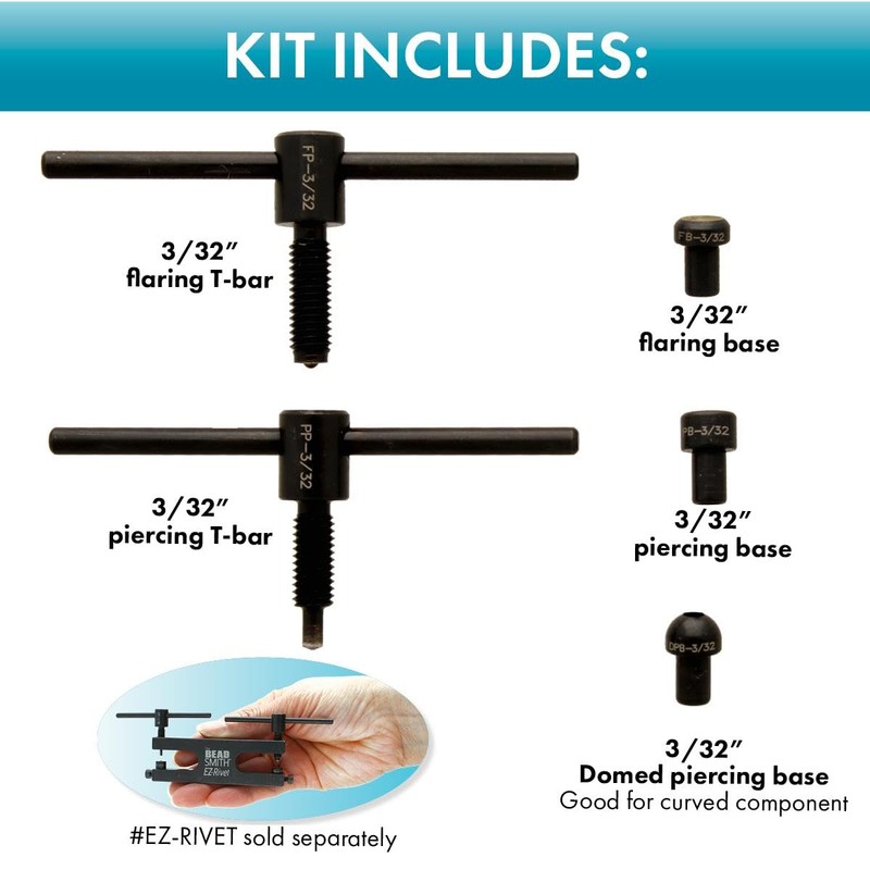 The Beadsmith EZ Rivet Piercing & Flaring Kit - Includes