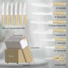 Astercook Knife Set Block and Sharpener 15 Pcs German Stainless