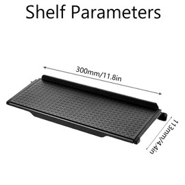 Jikekiroto Set of 2 TV Top Shelves, Adjustable Screen Top Shelf, Free-Floating Office Shelf Board for TV Box, Router, Cellphone Stand, Game Box, Computer