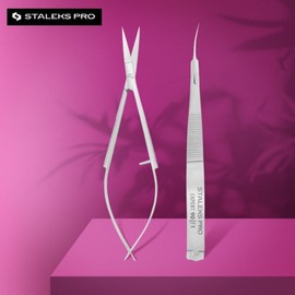 Cuticle Nail Scissors STALEKS PRO Expert 90 Type 1 Professional Cuticle Micro Scissors Europe Stalex, 1 piece, 1pcs / 큐티클 네일 가위 STALEKS PRO Expert 90 Type 1 Professional Cuticle Micro Scissors 유럽 스탈렉스, 1개, 1pcs